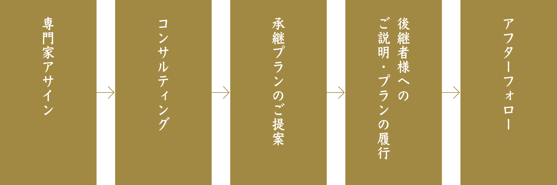 ヒアリング（親御様）→ヒアリング（ご子息様）→婚活設計→お相手探し（審査）→ご紹介・お見合い→ご交際→ご成婚